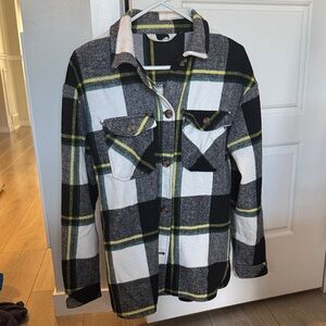 H&M Black and White Plaid Kids Jacket